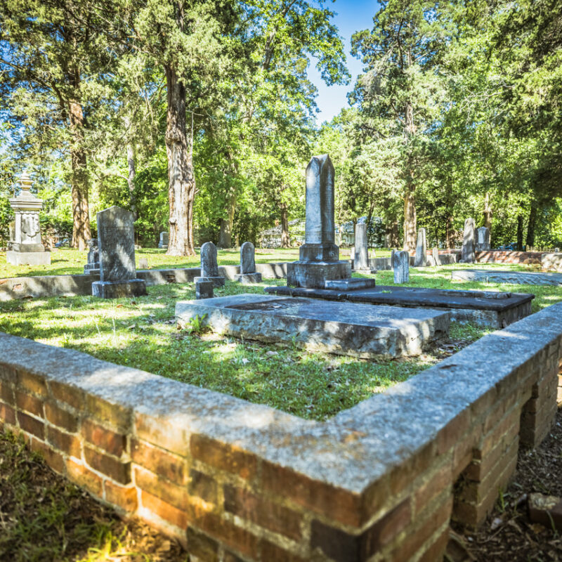 graves at old City Cemetery