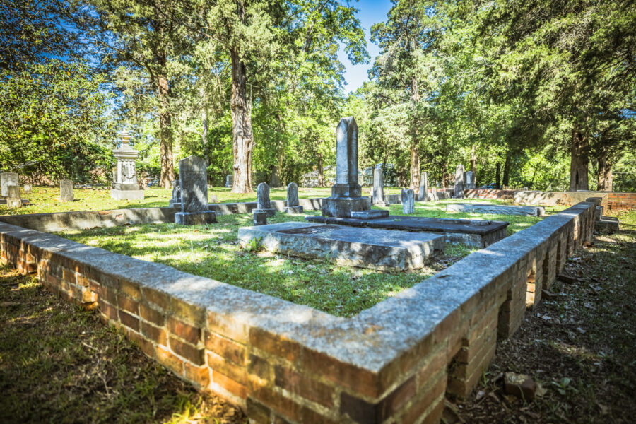 graves at old City Cemetery