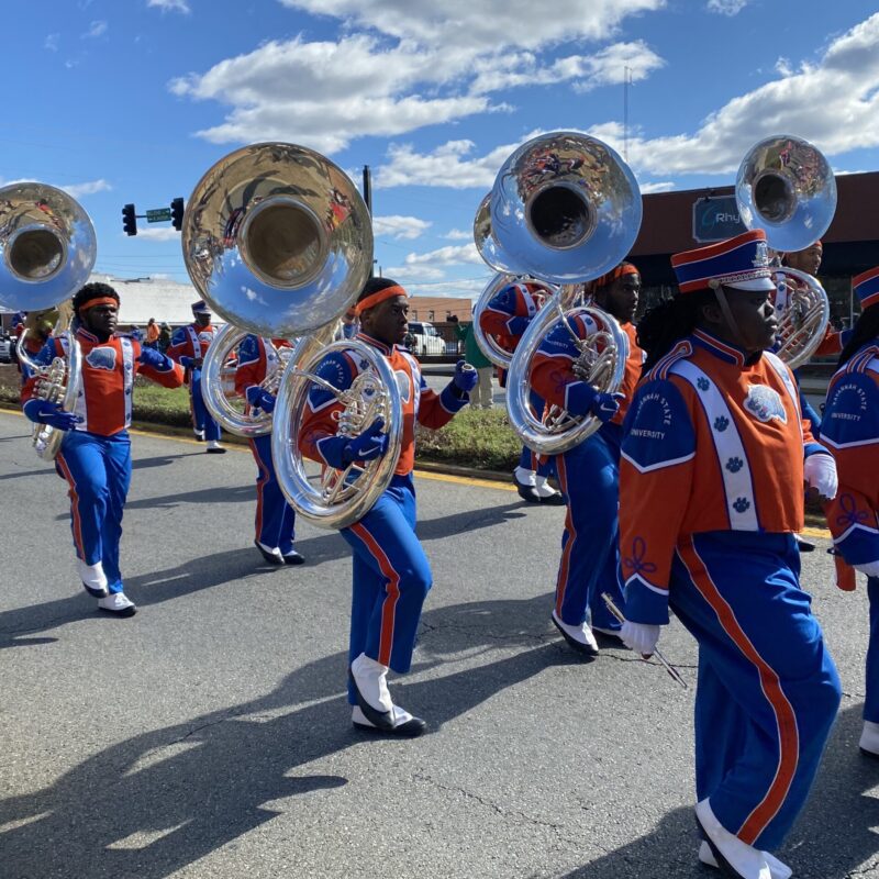SSU marches along the Downtown Dublin streets during Martin Luther King Jr. Parade
