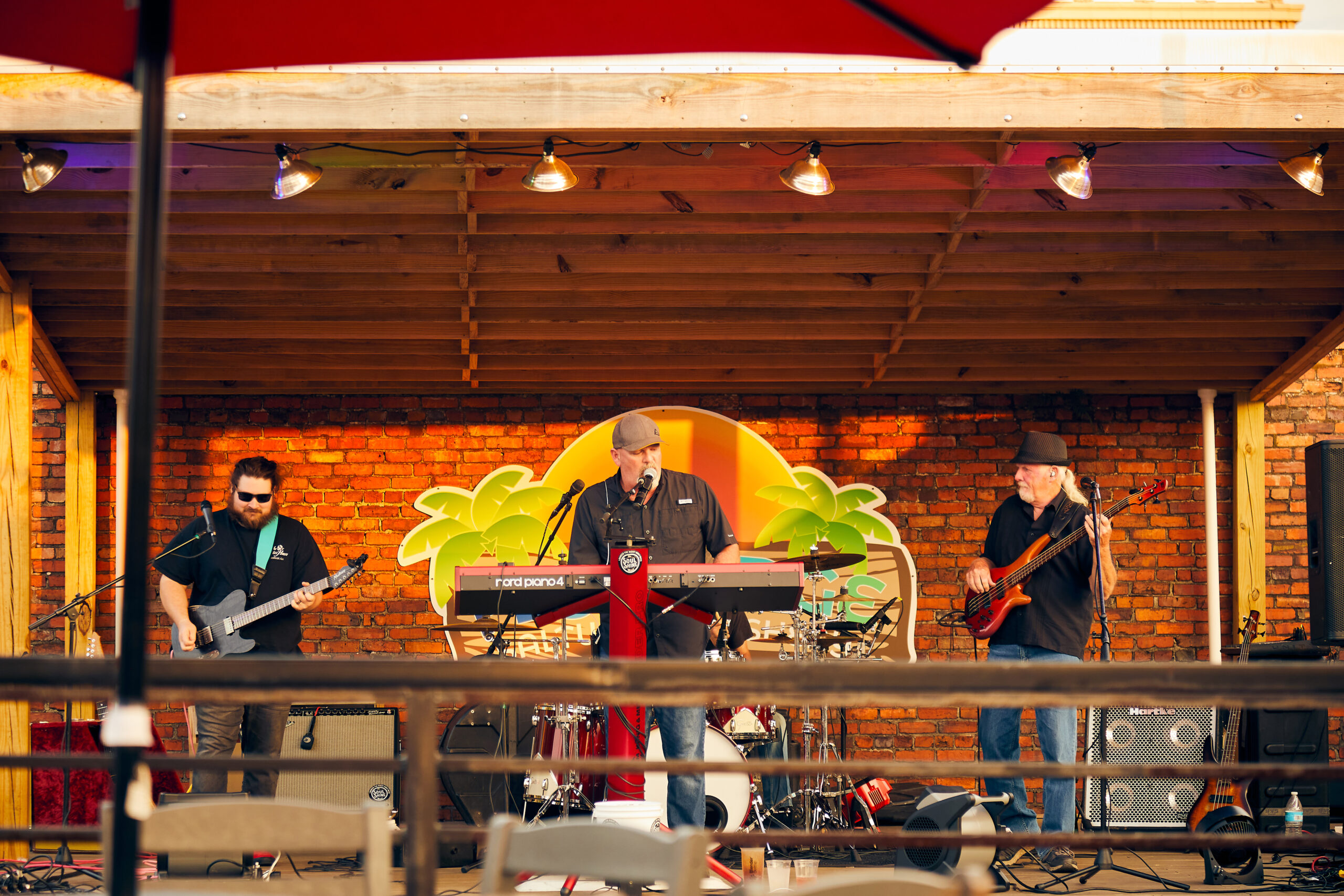 Soul Shine Band rocks out on the stage at Saltwater Fishery's Flybridge