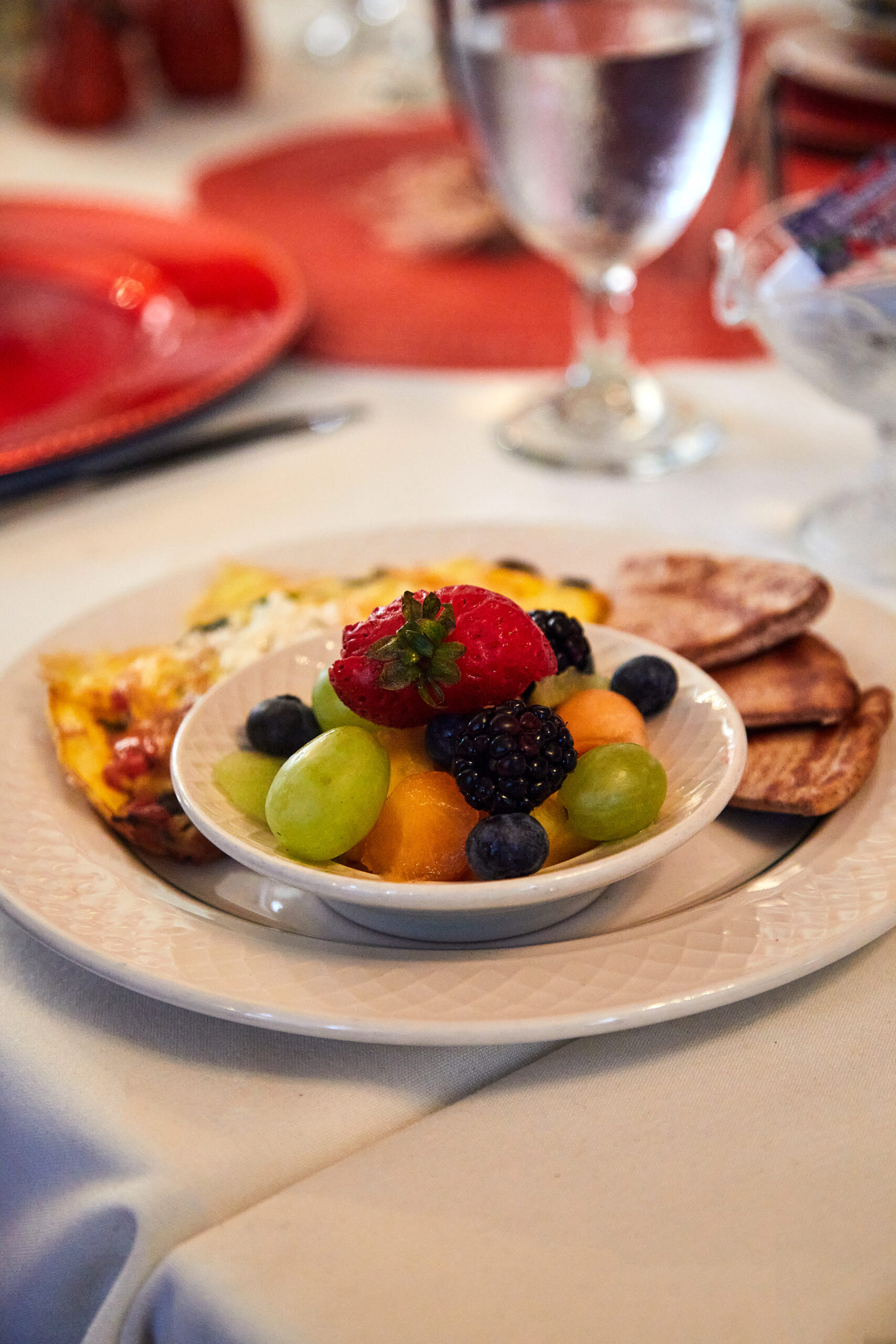 fresh fruit and egg breakfast at Page House Bead & Breakfast