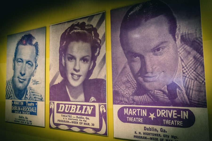 Old Posters of movie stars with Martin Movie House info - Now Showing