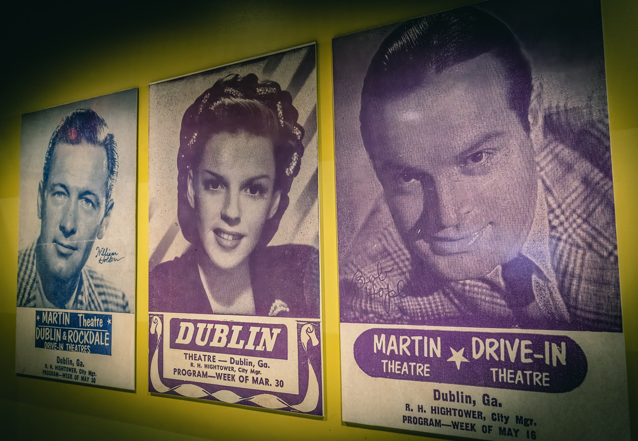 Old Posters of movie stars with Martin Movie House info - Now Showing