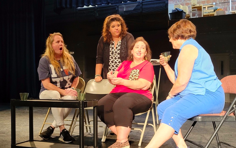 The Dublin Main Street Players on stage at one of their rehearsals.