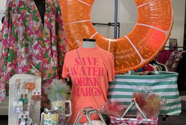 Bright Orange Summery Display at The Exchange - Mercede's Incredible Day