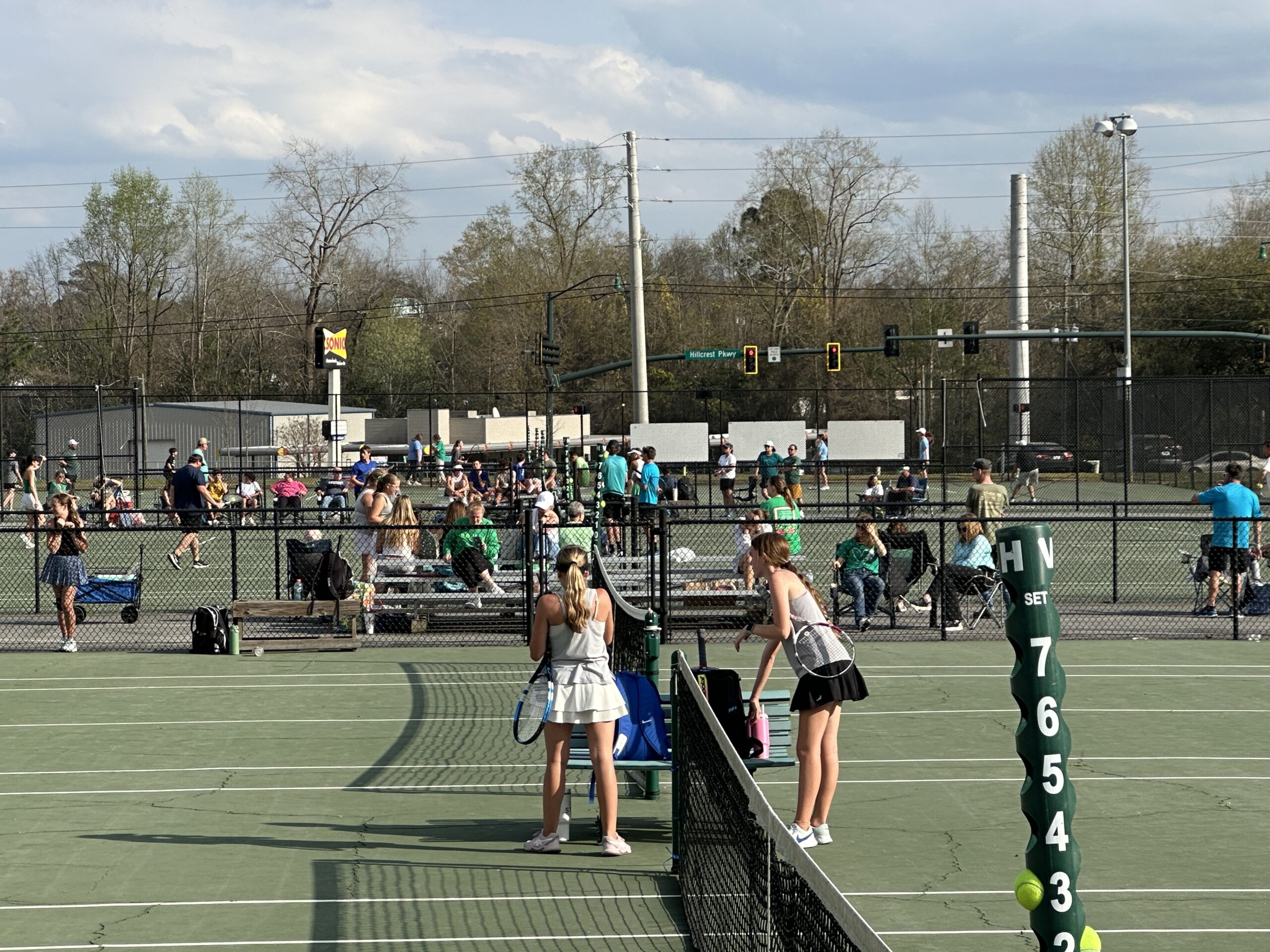 Competitors getting ready for the St. Patrick's Tennis Tournament