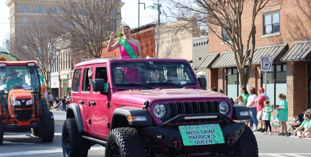 Miss St. Patrick's rides in the Dublin St. Patrick's Parade