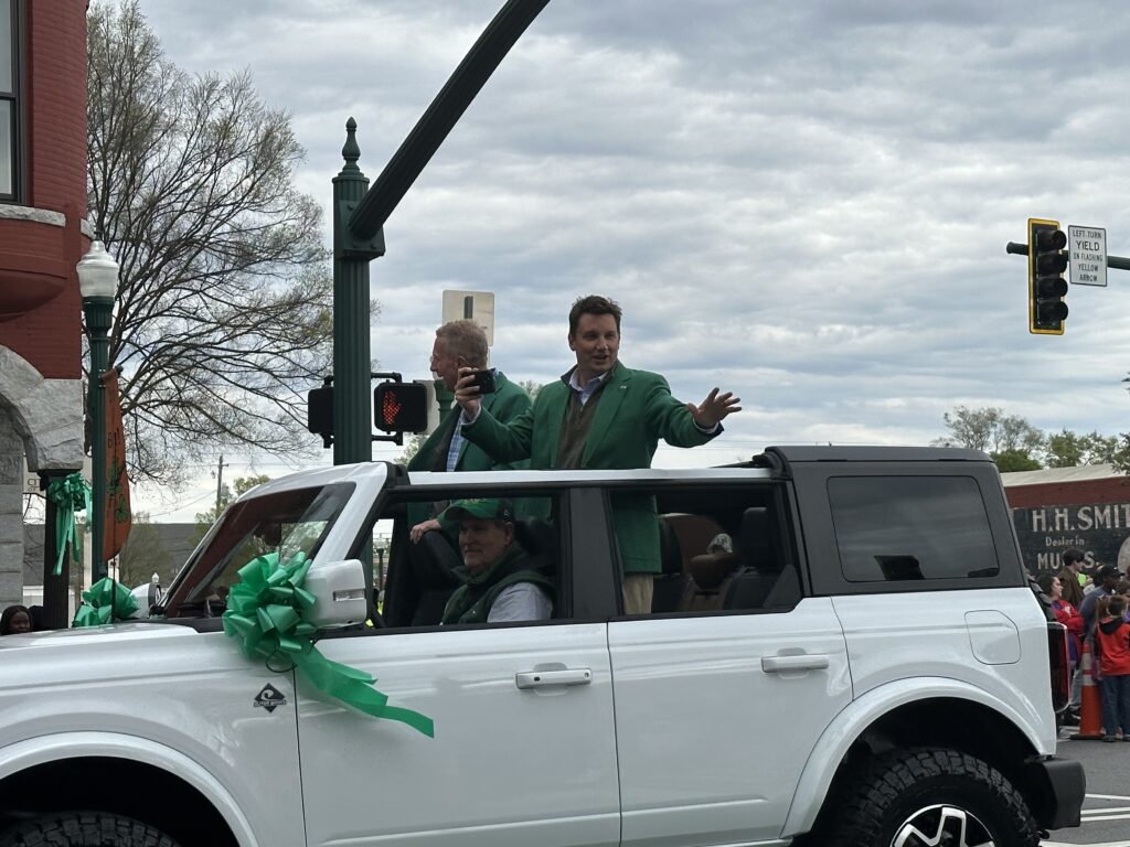 Ben Jones chose to Green Up his vehicle before hitting the Dublin Parade