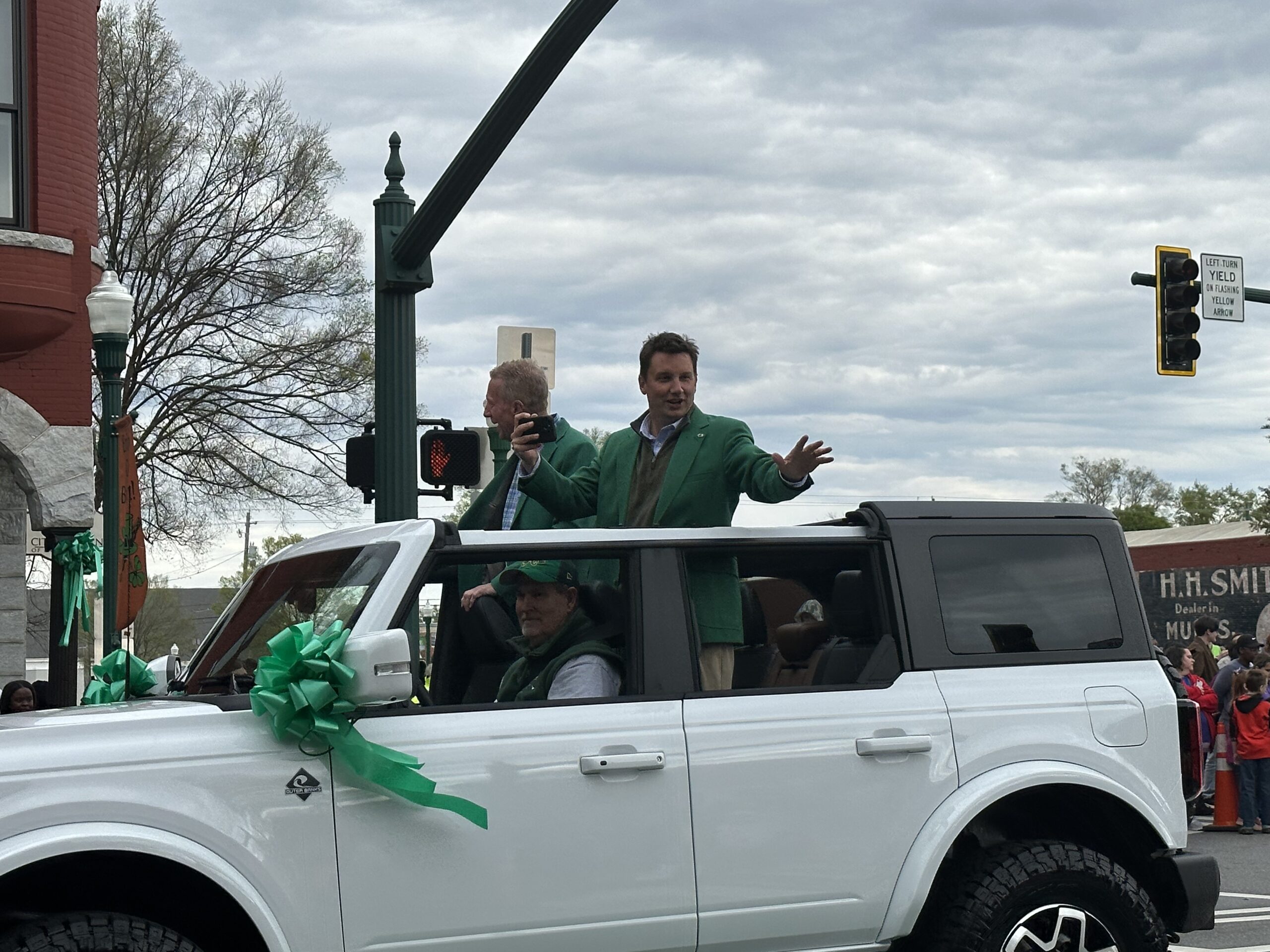Ben Jones chose to Green Up his vehicle before hitting the Dublin Parade