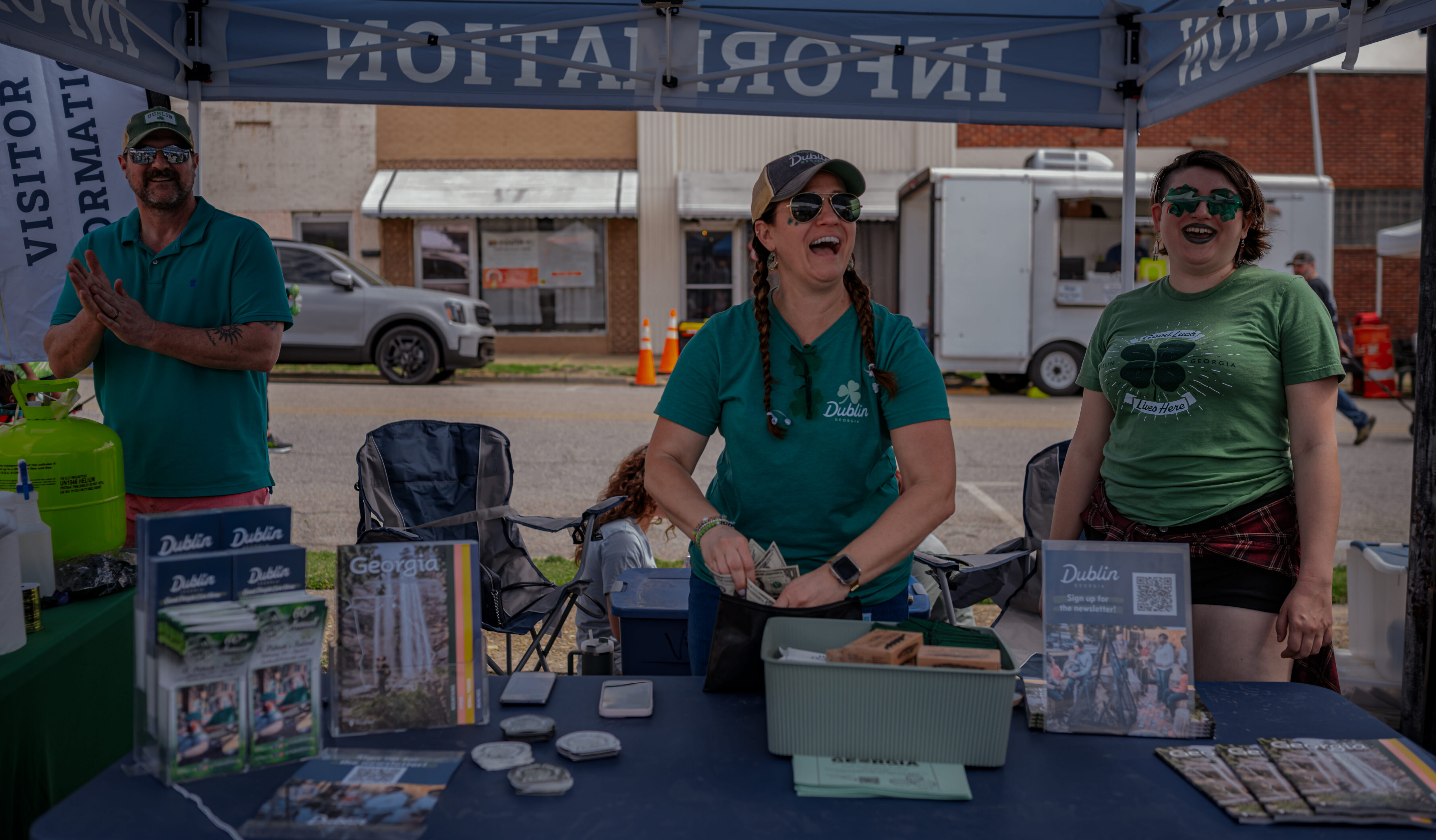 The Visit Dublin GA staff has so much fun passing out information at the Good Info Expo