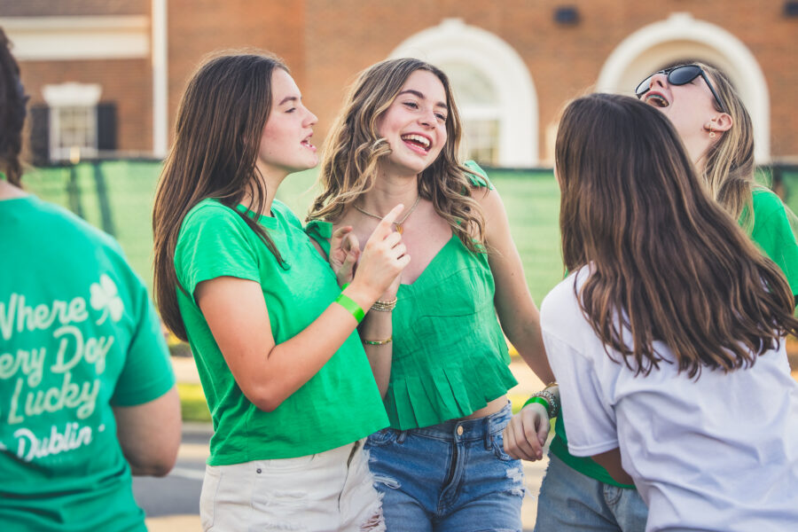 Ladies chatting during a Dublin event - Travel & Tourism Week