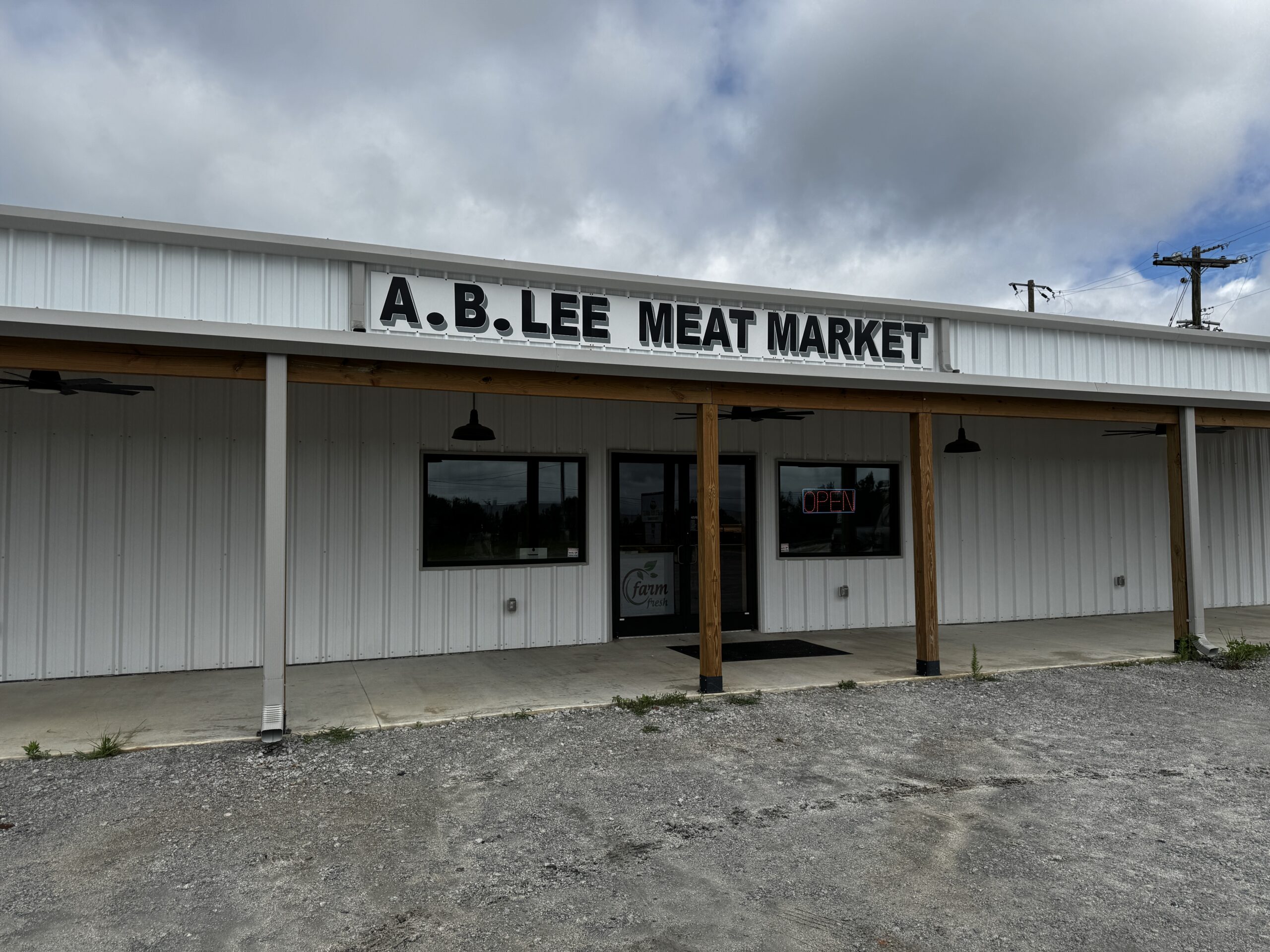 View of A. B. Lee's storefront