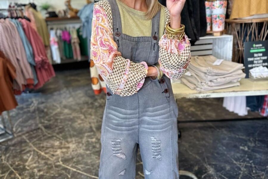 Brandi Brown owner of The Exchange of Dublin posing in her shop.